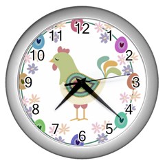 Easter Wall Clocks (silver)  by Valentinaart