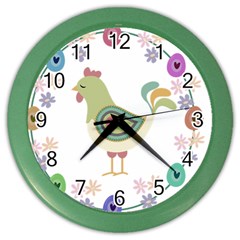 Easter Color Wall Clocks by Valentinaart