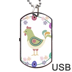 Easter Dog Tag Usb Flash (two Sides) by Valentinaart