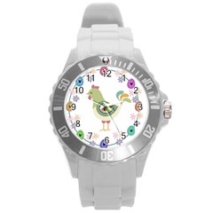 Easter Round Plastic Sport Watch (l) by Valentinaart