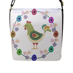 Easter Flap Messenger Bag (l)  by Valentinaart