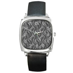 Pattern Square Metal Watch by Valentinaart