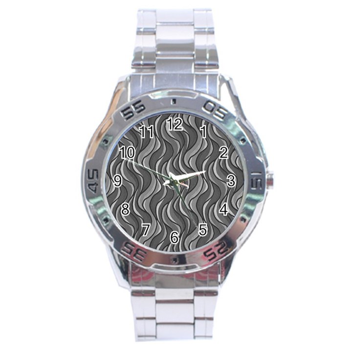 Pattern Stainless Steel Analogue Watch