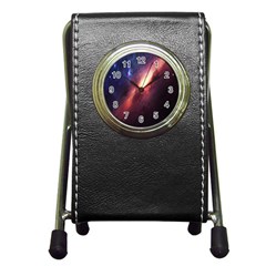 Digital Space Universe Pen Holder Desk Clocks