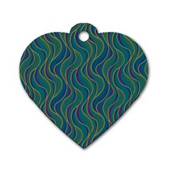 Pattern Dog Tag Heart (one Side) by Valentinaart