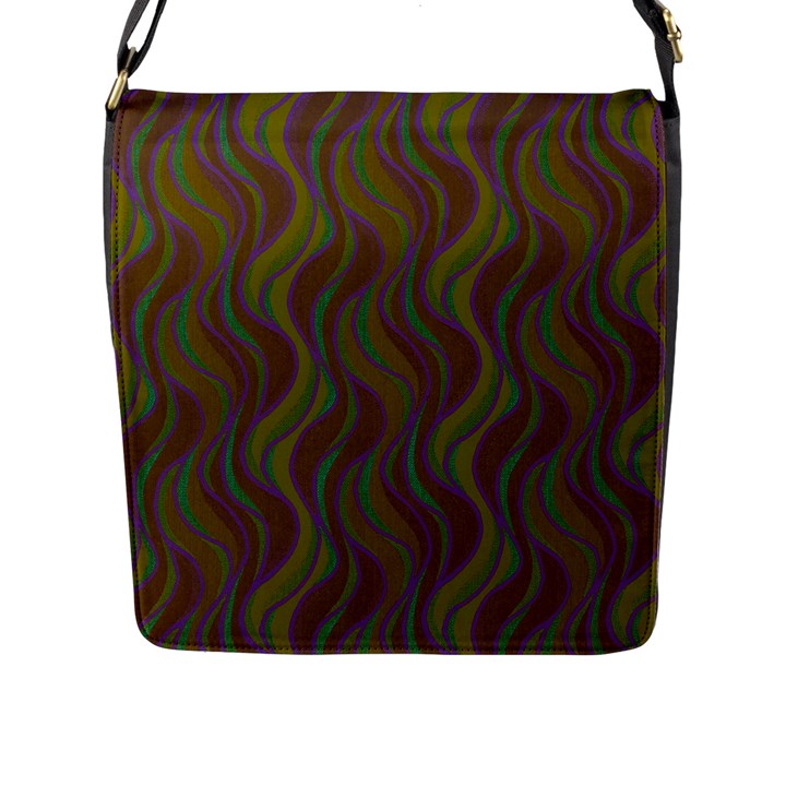 Pattern Flap Messenger Bag (L) 