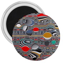 Changing Forms Abstract 3  Magnets by digitaldivadesigns