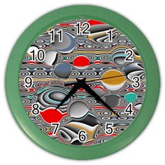 Changing Forms Abstract Color Wall Clocks by digitaldivadesigns