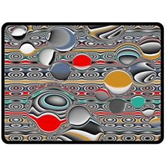 Changing Forms Abstract Fleece Blanket (large)  by digitaldivadesigns