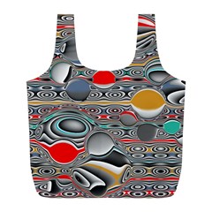 Changing Forms Abstract Full Print Recycle Bags (l)  by digitaldivadesigns