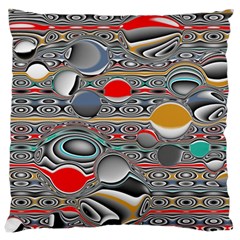 Changing Forms Abstract Large Flano Cushion Case (one Side) by digitaldivadesigns