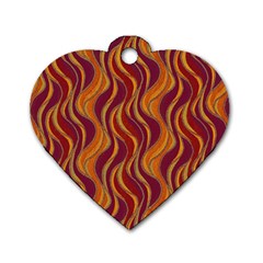 Pattern Dog Tag Heart (one Side) by Valentinaart