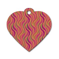 Pattern Dog Tag Heart (two Sides) by Valentinaart