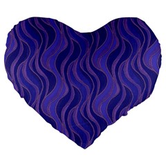 Pattern Large 19  Premium Flano Heart Shape Cushions by Valentinaart