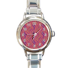 Pattern Round Italian Charm Watch