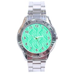 Pattern Stainless Steel Analogue Watch