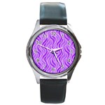 Pattern Round Metal Watch Front