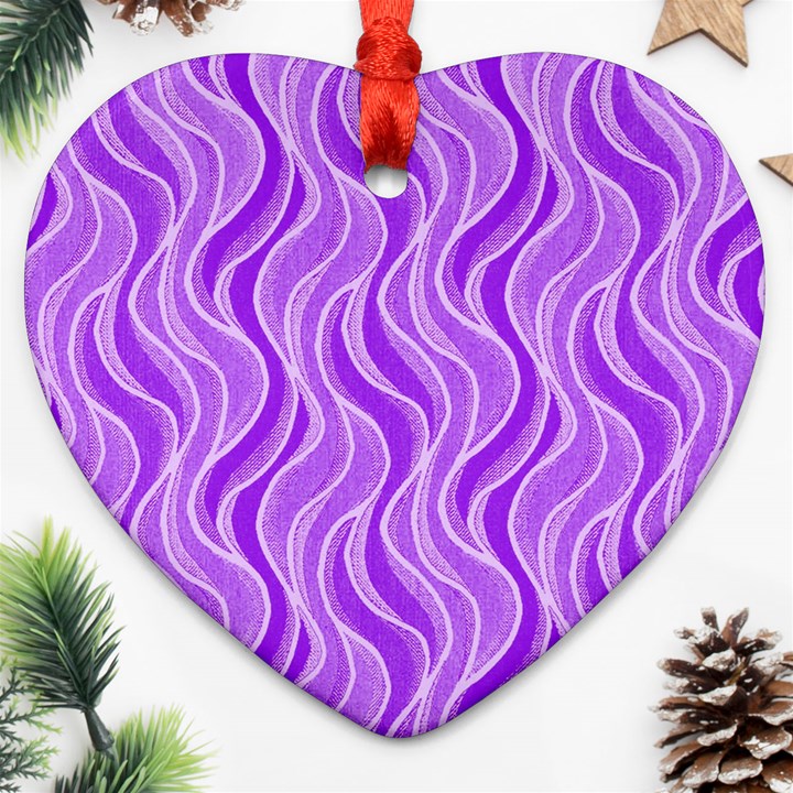 Pattern Heart Ornament (Two Sides)