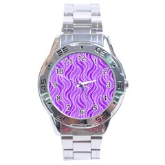 Pattern Stainless Steel Analogue Watch