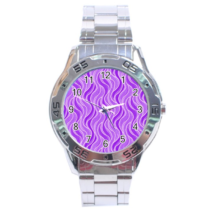 Pattern Stainless Steel Analogue Watch