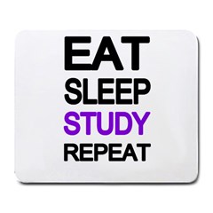 Eat sleep study repeat Large Mousepads