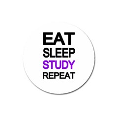 Eat sleep study repeat Magnet 3  (Round)