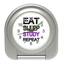 Eat sleep study repeat Travel Alarm Clocks