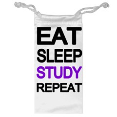 Eat sleep study repeat Jewelry Bag