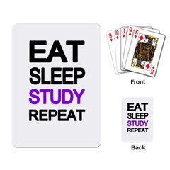 Eat sleep study repeat Playing Card