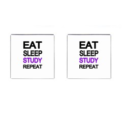 Eat sleep study repeat Cufflinks (Square)