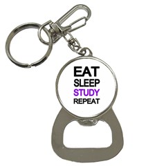 Eat sleep study repeat Button Necklaces