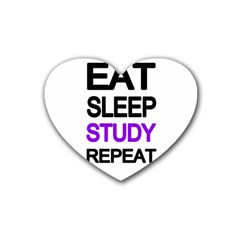 Eat sleep study repeat Heart Coaster (4 pack) 