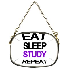 Eat sleep study repeat Chain Purses (Two Sides) 