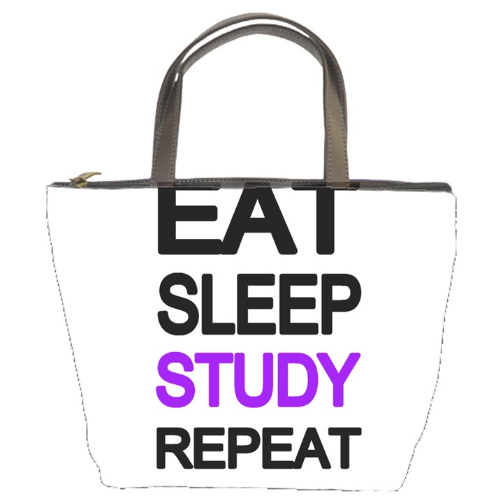 Eat sleep study repeat Bucket Bags