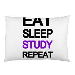 Eat sleep study repeat Pillow Case