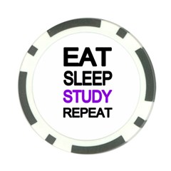 Eat sleep study repeat Poker Chip Card Guard (10 pack)