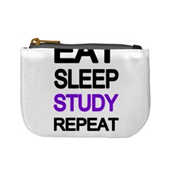 Eat sleep study repeat Mini Coin Purses