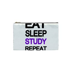 Eat sleep study repeat Cosmetic Bag (Small) 