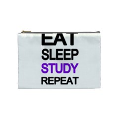 Eat sleep study repeat Cosmetic Bag (Medium) 