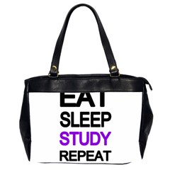 Eat sleep study repeat Office Handbags (2 Sides) 