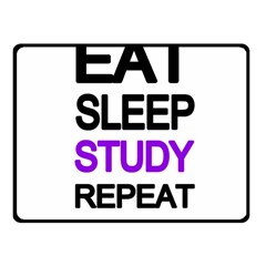 Eat sleep study repeat Fleece Blanket (Small)