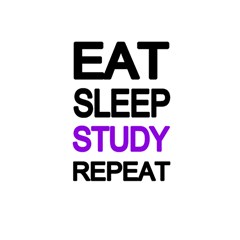 Eat sleep study repeat Shower Curtain 48  x 72  (Small) 