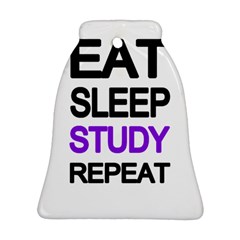 Eat sleep study repeat Bell Ornament (Two Sides)