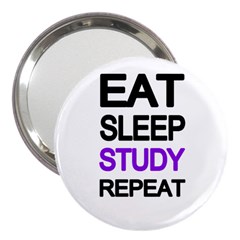 Eat sleep study repeat 3  Handbag Mirrors