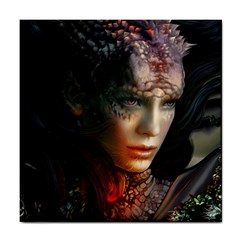 Digital Fantasy Girl Art Tile Coasters