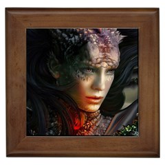 Digital Fantasy Girl Art Framed Tiles