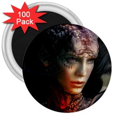 Digital Fantasy Girl Art 3  Magnets (100 pack)