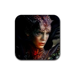 Digital Fantasy Girl Art Rubber Coaster (Square) 