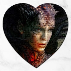 Digital Fantasy Girl Art Jigsaw Puzzle (Heart)