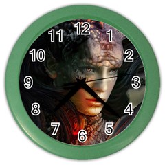 Digital Fantasy Girl Art Color Wall Clocks